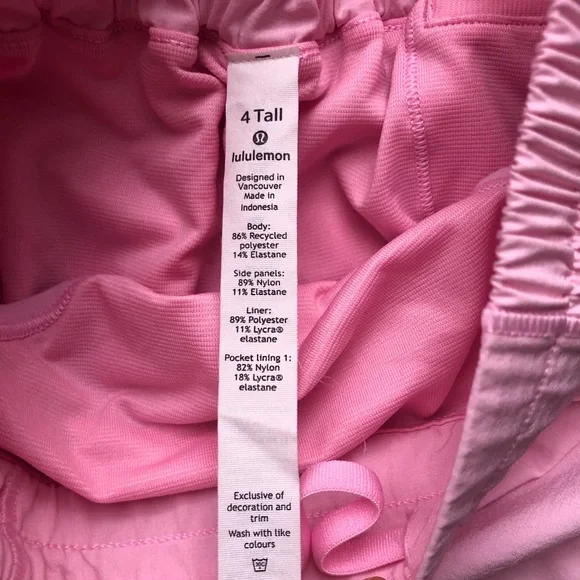Lululemon Hotty Hot Short II *Long 4" Miami Pink 4